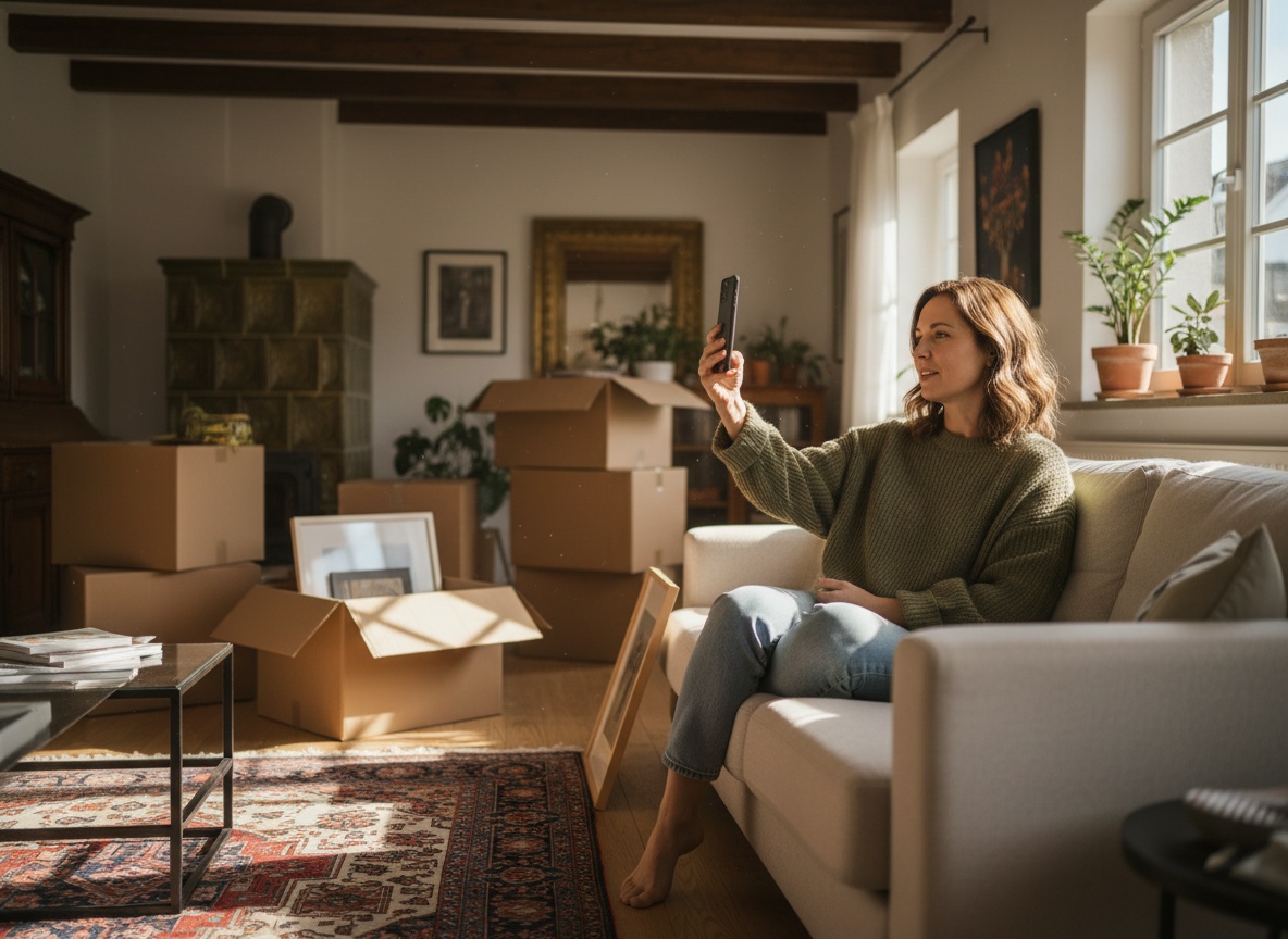 Video-Besichtigung per Handy vom Sofa aus